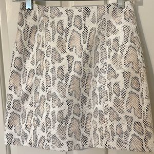 Snakeskin miniskirt